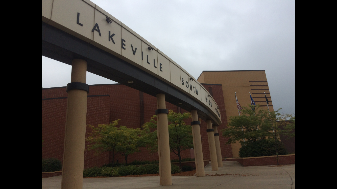 The front of Lakeville South High School, which is the home of recently retired head football coach Larry Thompson.