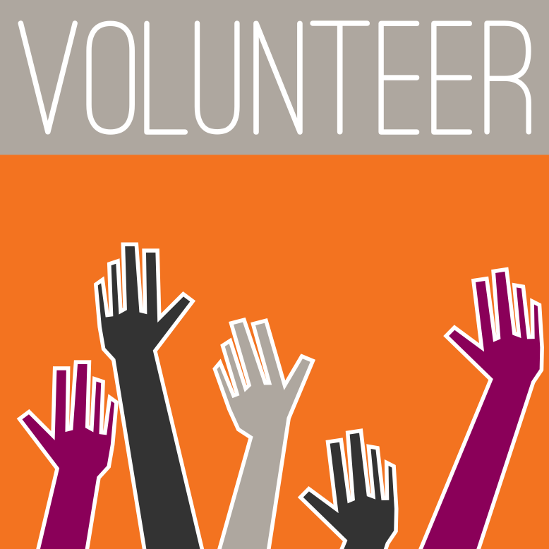 Hands of volunteers